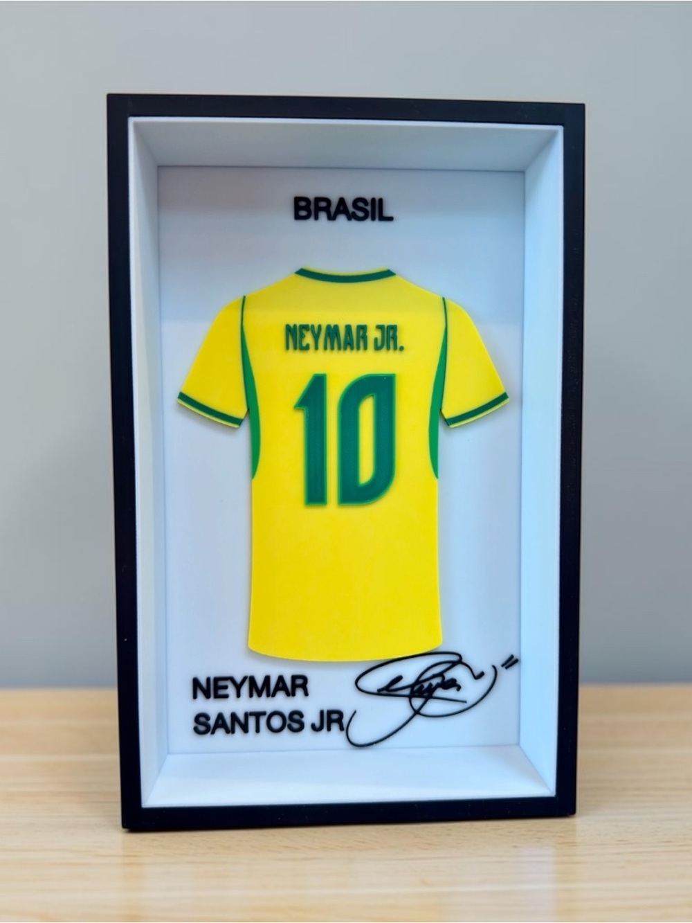 Brazil Neymar Jr. #10 jersey display box  | FIFA World Cup gear|